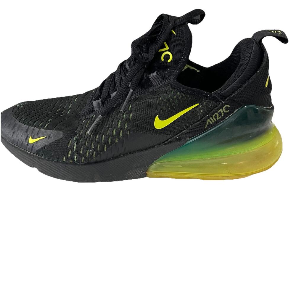 Nike Air Max 270 Men's Running Shoes Black/Volt Oil Grey, Size 11.5, AH8050-017